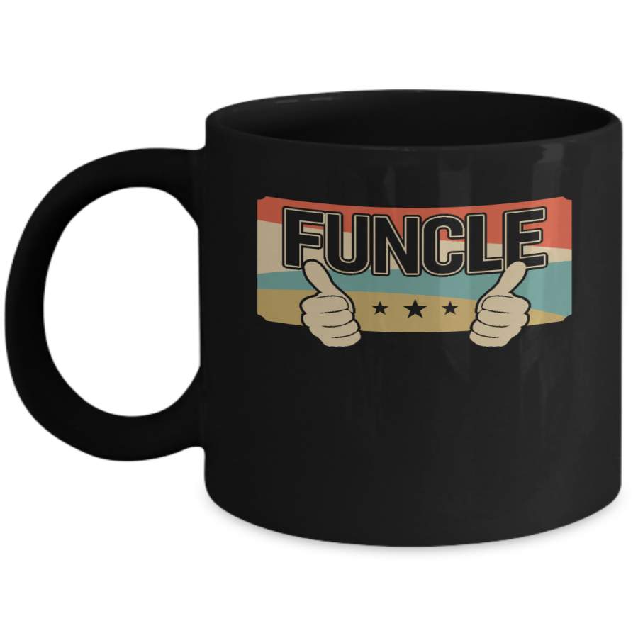 Vintage Retro Funcle Funny Uncle Only Cooler Mug