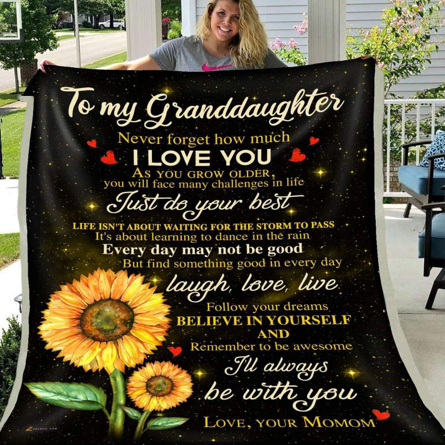 Laugh Love Live Blanket Gift For Granddaughter