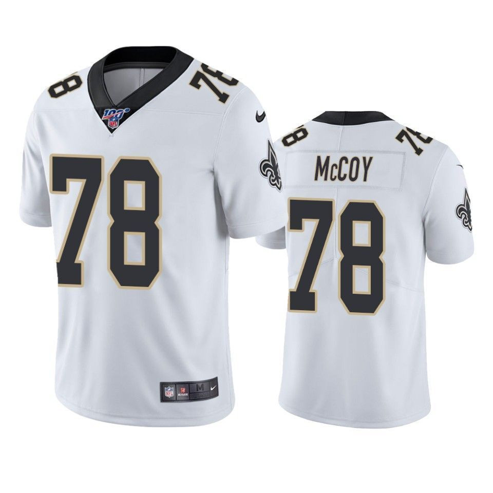 New Orleans Saints Erik Mccoy White 100Th Season Vapor Limited 3D Jersey