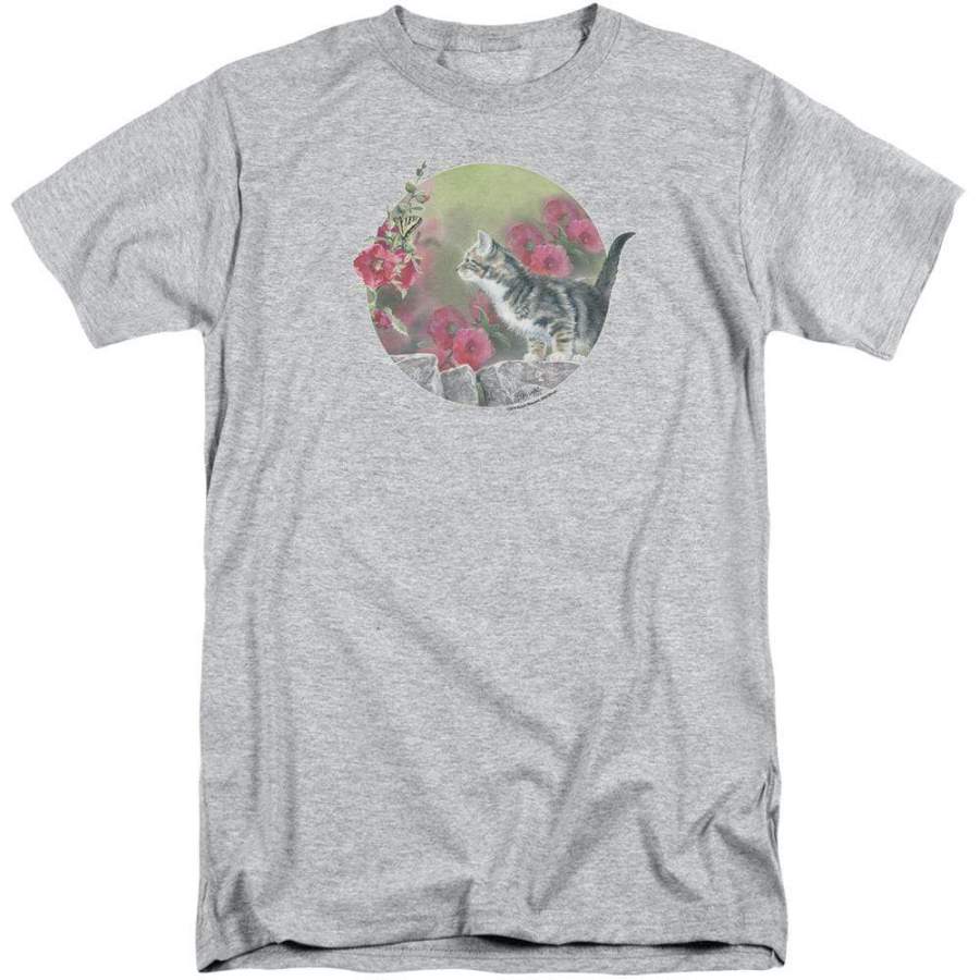 Wild Wings Kitten Flowers Men’s Tall Fit T-Shirt