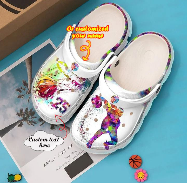 Basketball Crocss – Basketball Personalized Colourful Clog Shoes