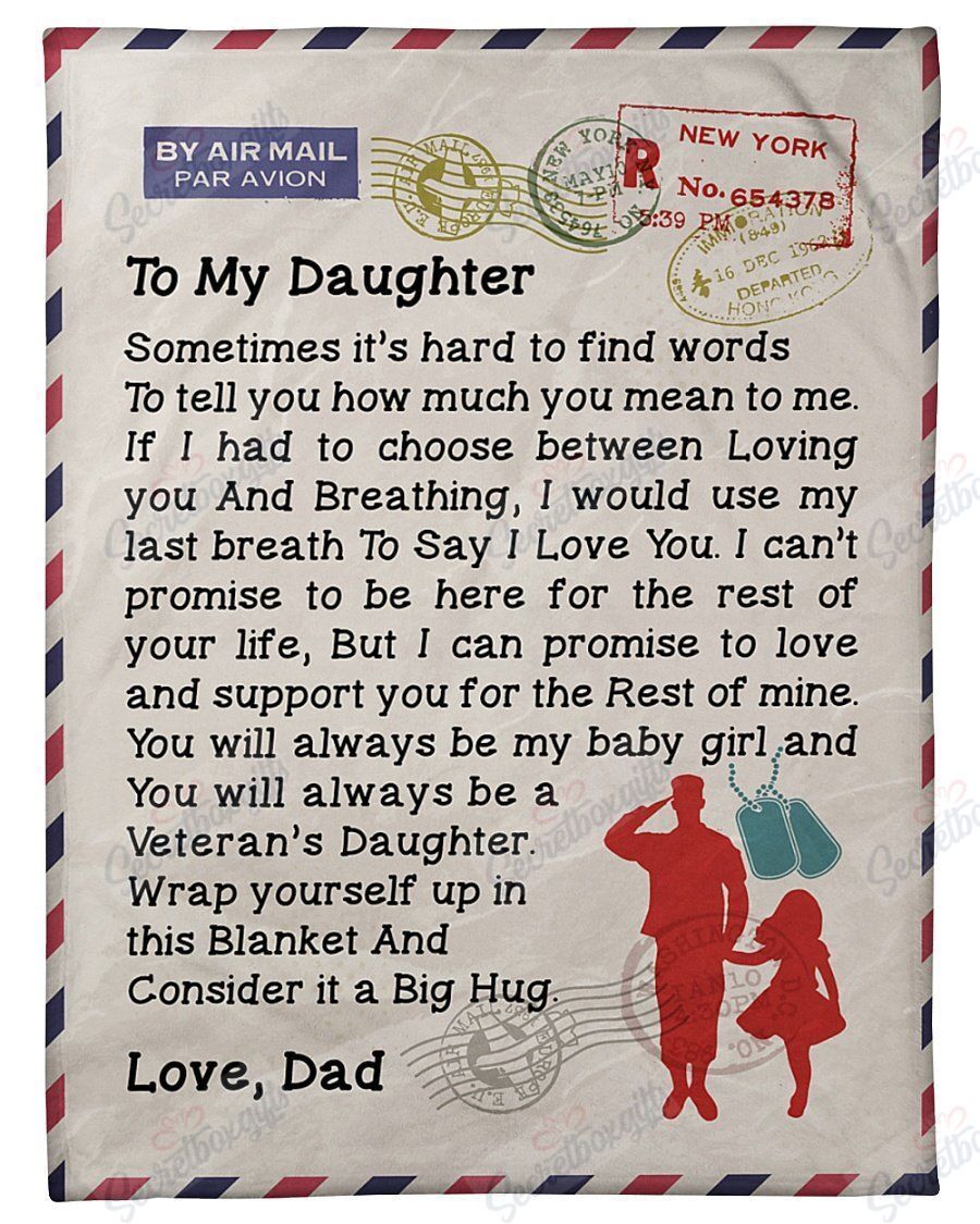 Dad To Veterans Daughter Loving You And Breathing Th2512510Cl Fleece Blanket