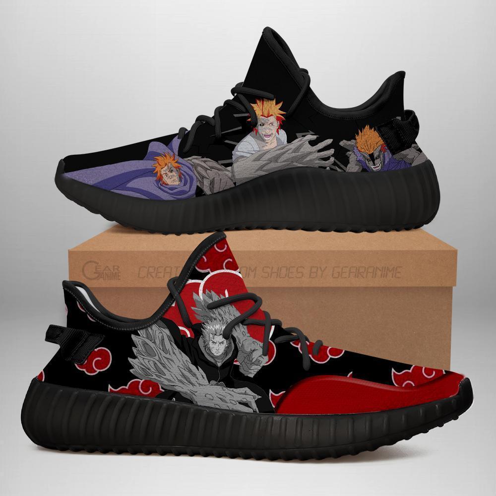 Akatsuki Jugo Yeezy Shoes Naruto Anime Sneakers Fan TT03