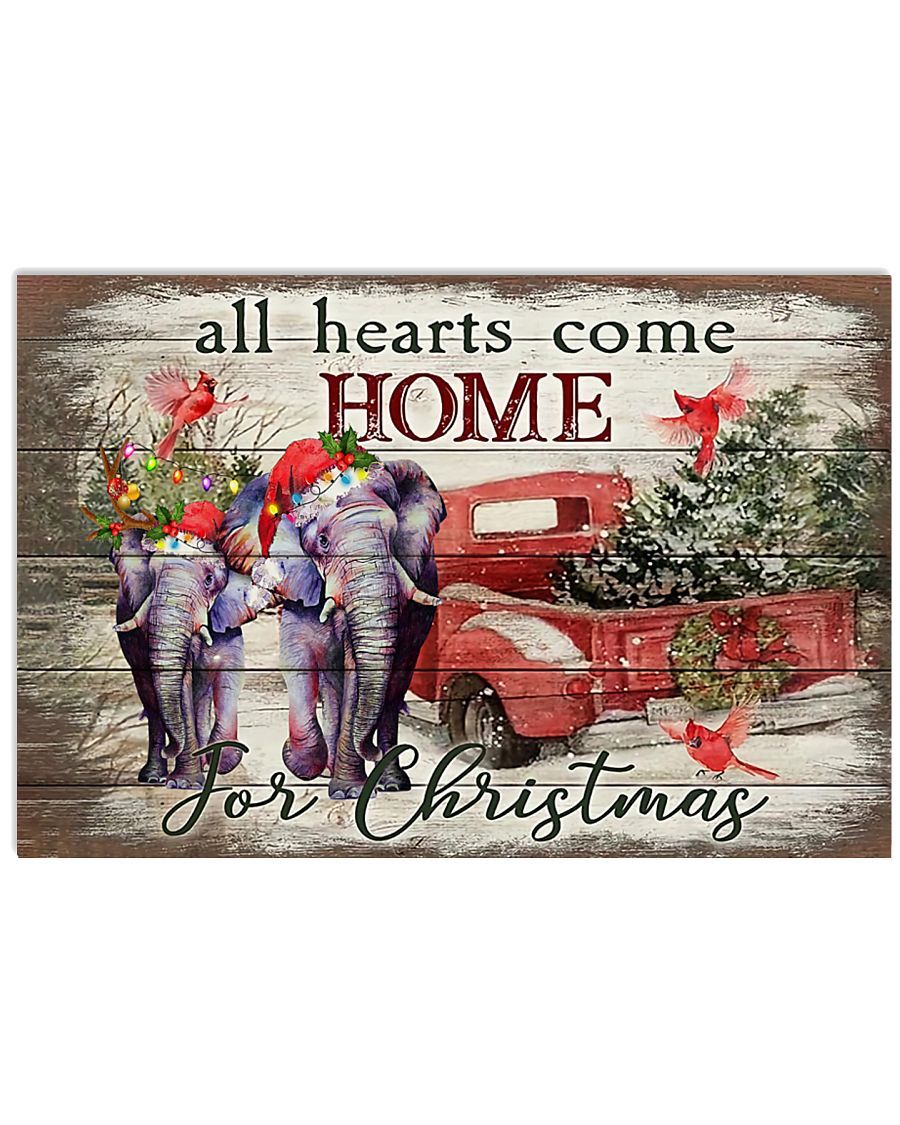 Elephant – All Hearts Come Home For Christmas Poster And Canvas, Wall Decor, Wall Art, Canvas Instructure, Wall Art, Poster Store, Wall Decals, Canvas Wall Art