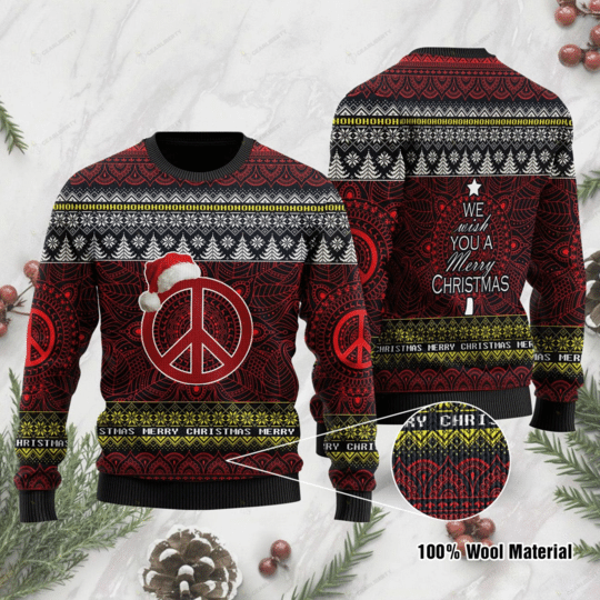 WE WISH YOU A MERRY XMAS CHRISTMAS UGLY SWEATER TN151229