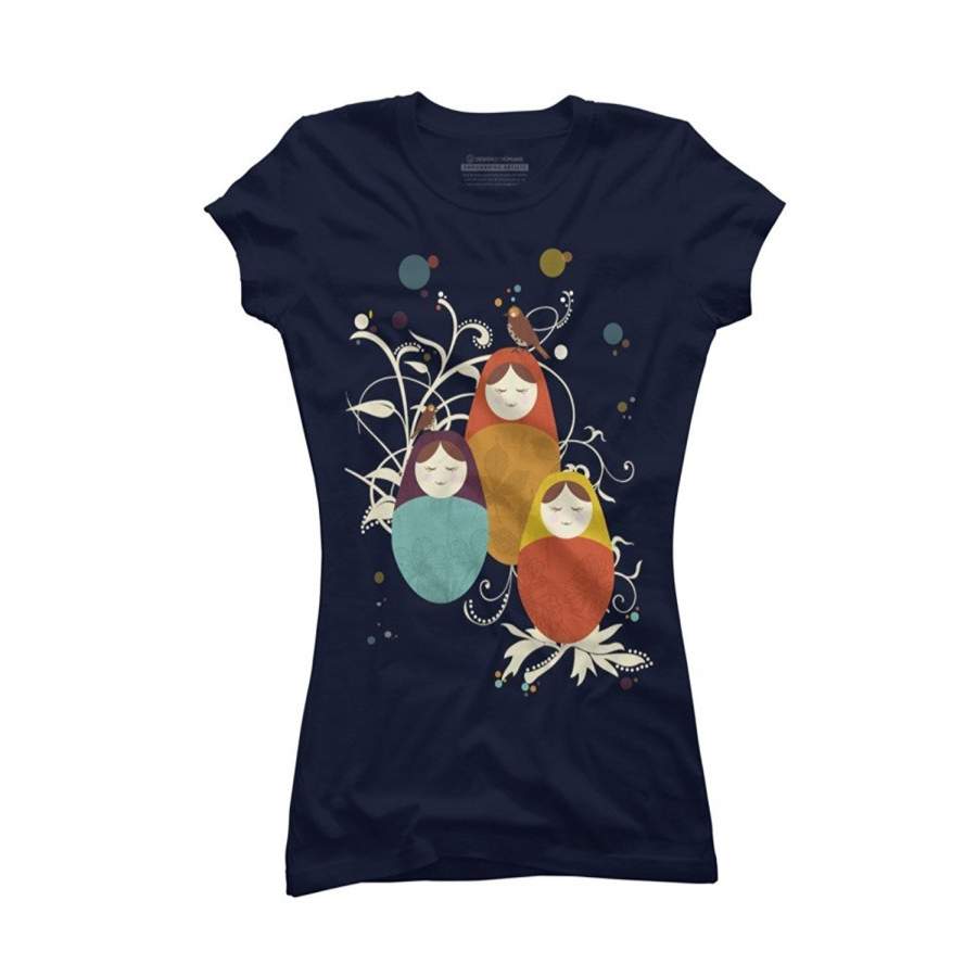 Women’S Fashion Summer T-Shirt Matryoshka Juniors’ Navy Graphic T Shirt Women Funny T Shirts