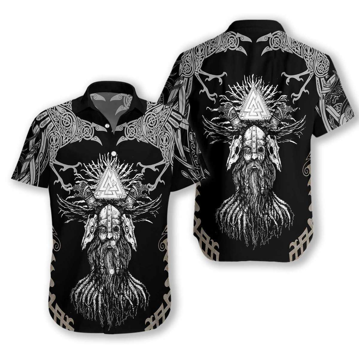 Viking Odin Hawaiian Shirt | Unisex | Adult | Hw2617