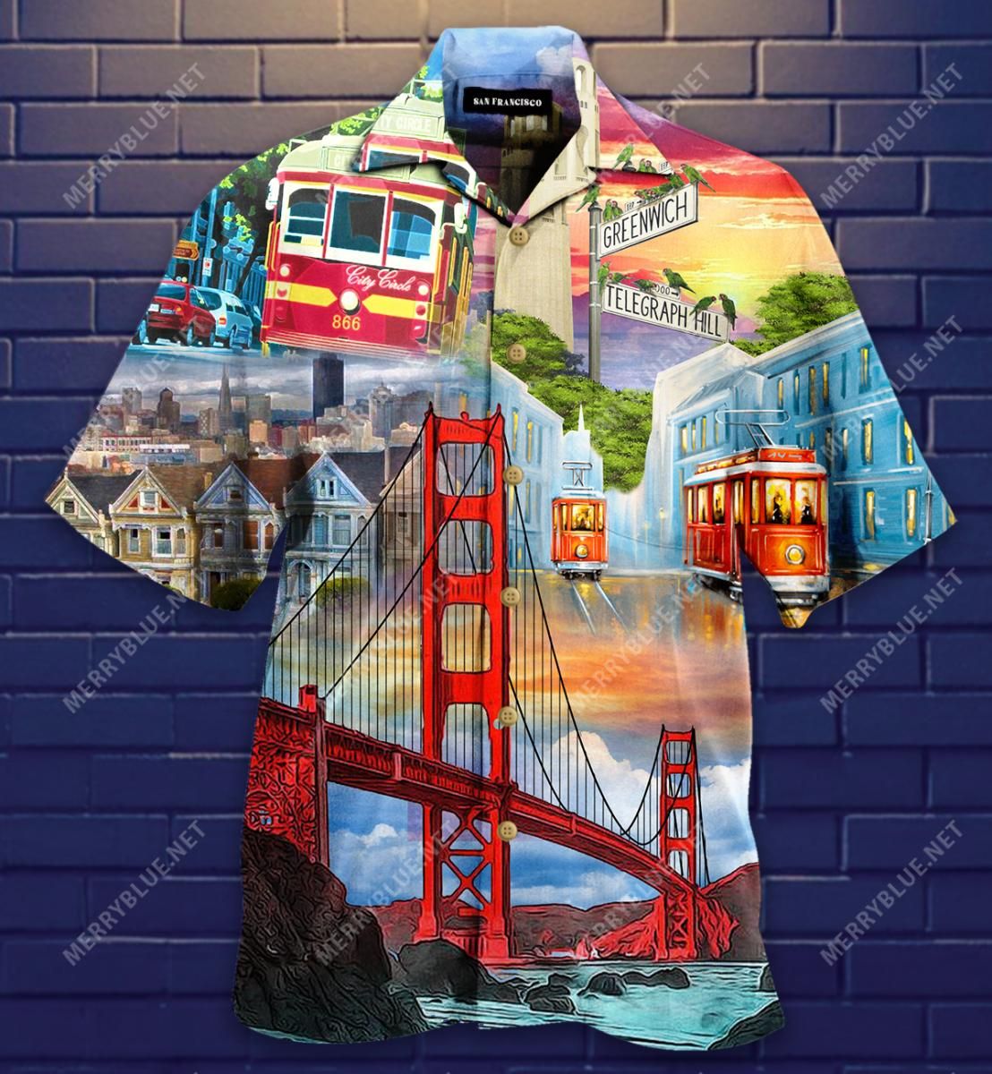 Awesome San Francisco City Aloha Hawaiian Shirt Colorful Short Sleeve Summer Beach Casual Shirt For Men And Women