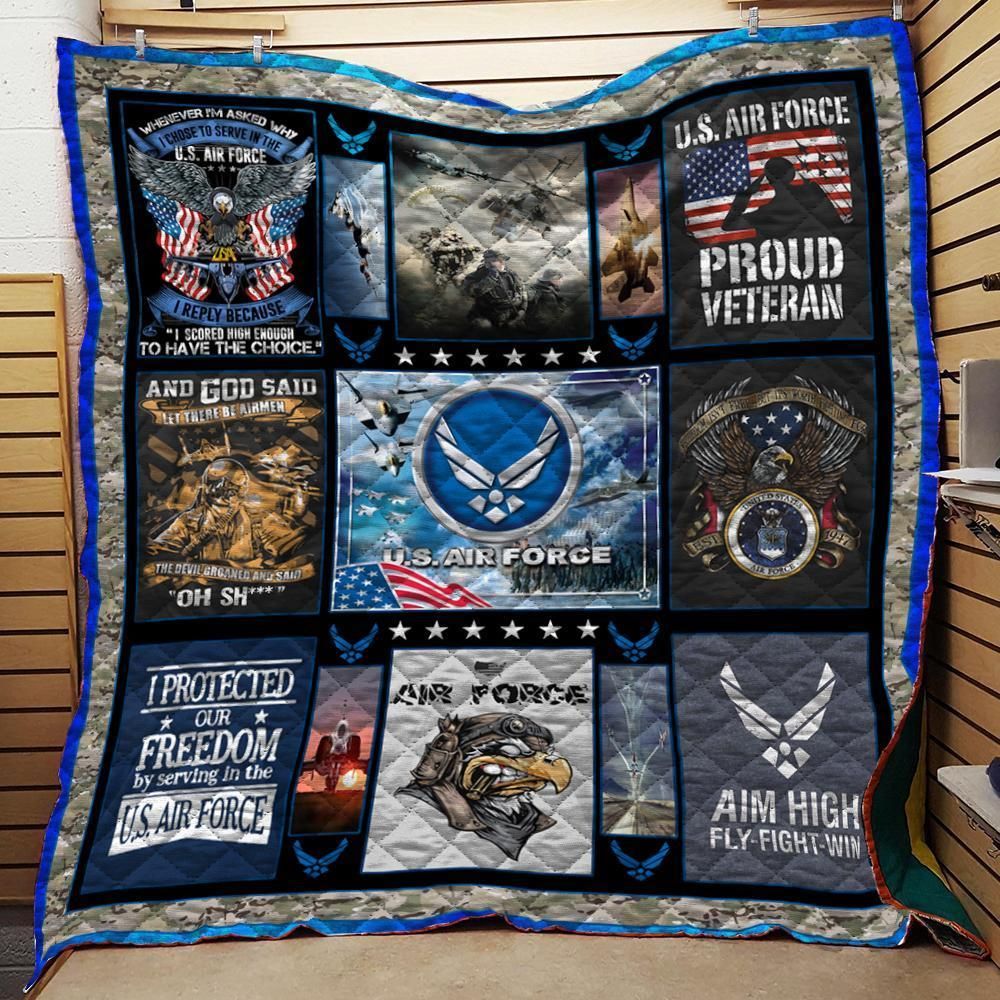 Airforce Veteran 3D Quilt Blanket HGM18