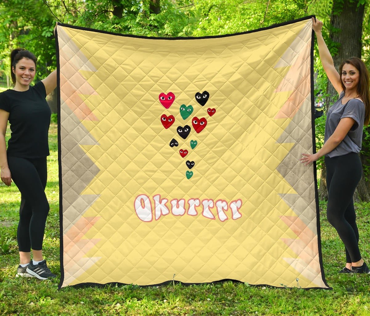 Okurrrr Cardi Lightning Heart Patterns Premium Quilt Blanket