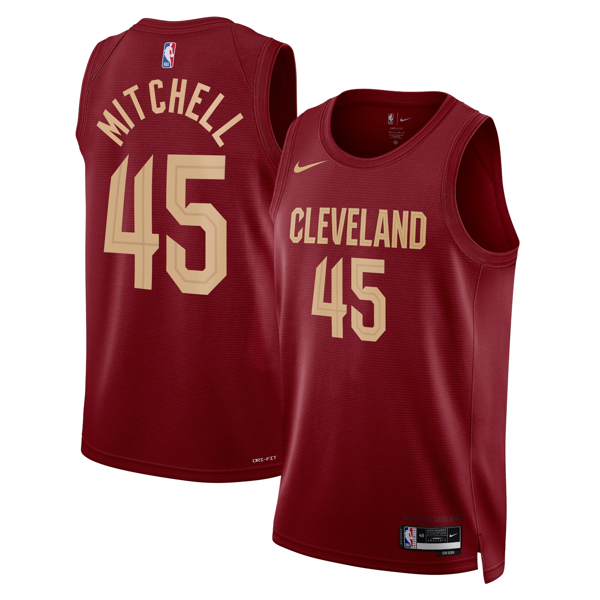 Cleveland Cavaliers Icon Edition Swingman Jersey – Maroon – Donovan Mitchell – Unisex