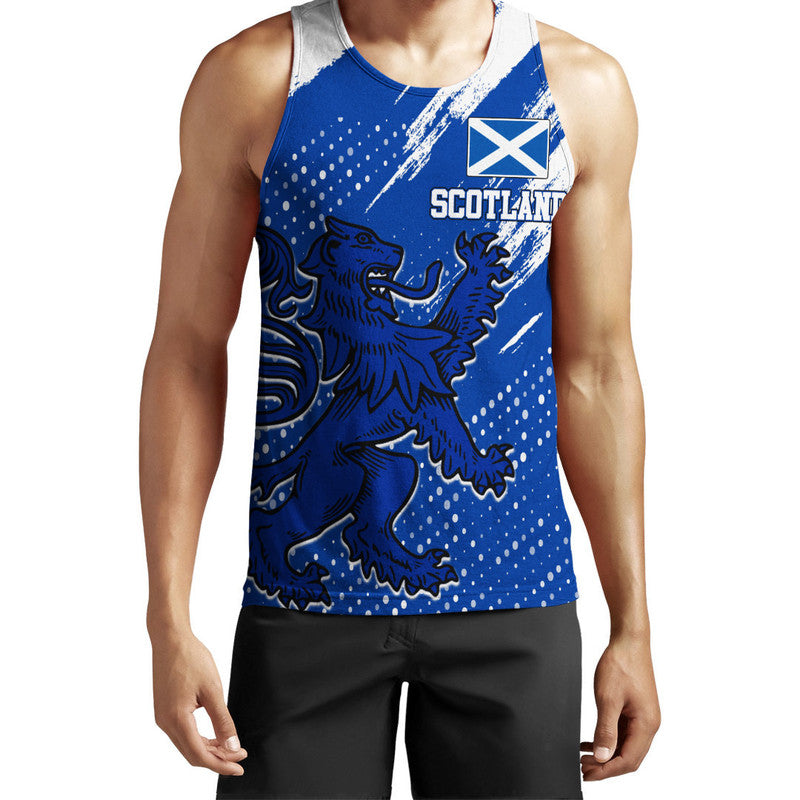 (Custom Text) Scotland Lion Grunge Tank Top Rlt12