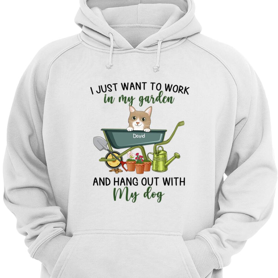 Hang Out With Cat And Work In Garden Personalized Hoodie – Trending Personalized