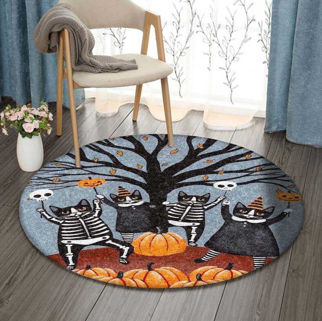 Halloween Cat IE6705 Round Rug BEVR3007