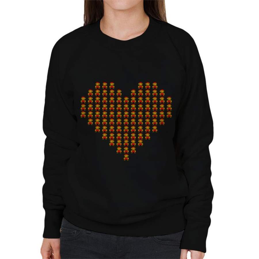 Super Mario Love Heart Women’s Sweatshirt