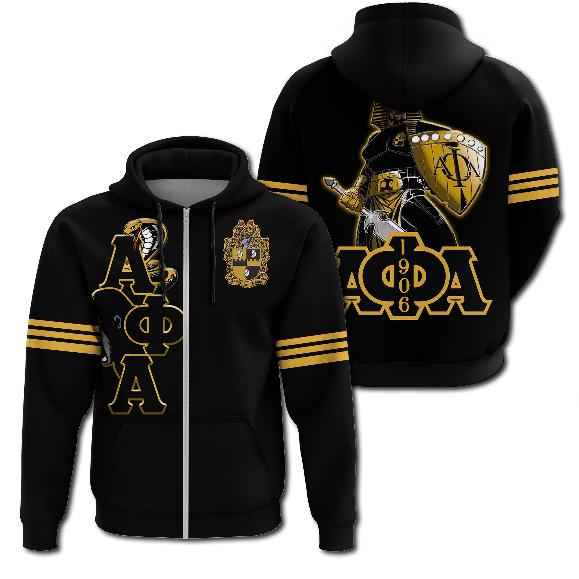 Alpha Phi Alpha Sphinx Zip Hoodie T09