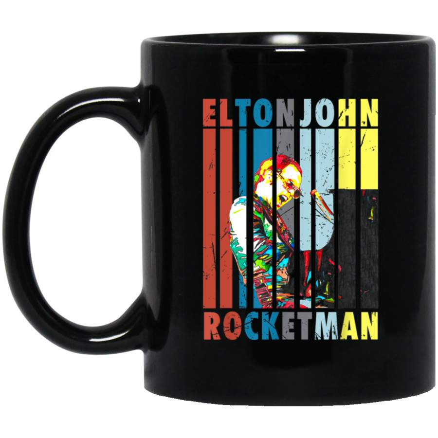 Vintage Elton John Funny Rocketman Play Piano 11 oz Mug