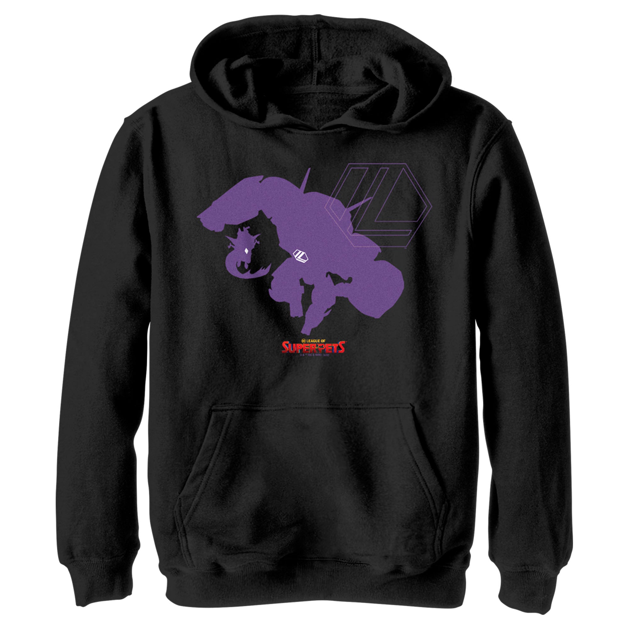 Boy’S Dc League Of Super-Pets Lex Luthor And Lulu Silhouettes Pull Over Hoodie