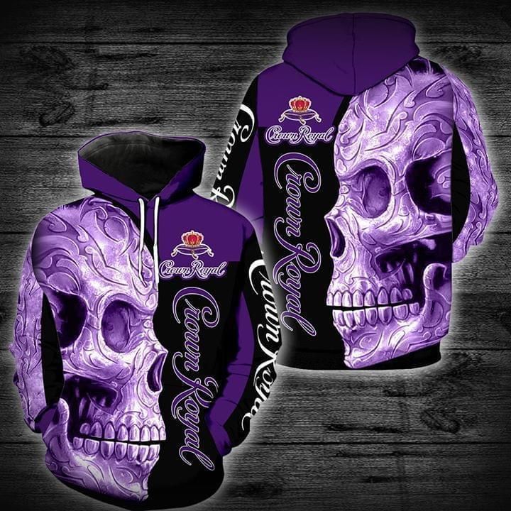 Sugar Skull Crown Royal Purple 3D Hoodie