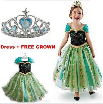 2021 Summer Girl Dress Elsa Anna Princess Dress Costume Kids Party Dresses Christmas Children Cosplay Fantasia Infantil Vestido alx