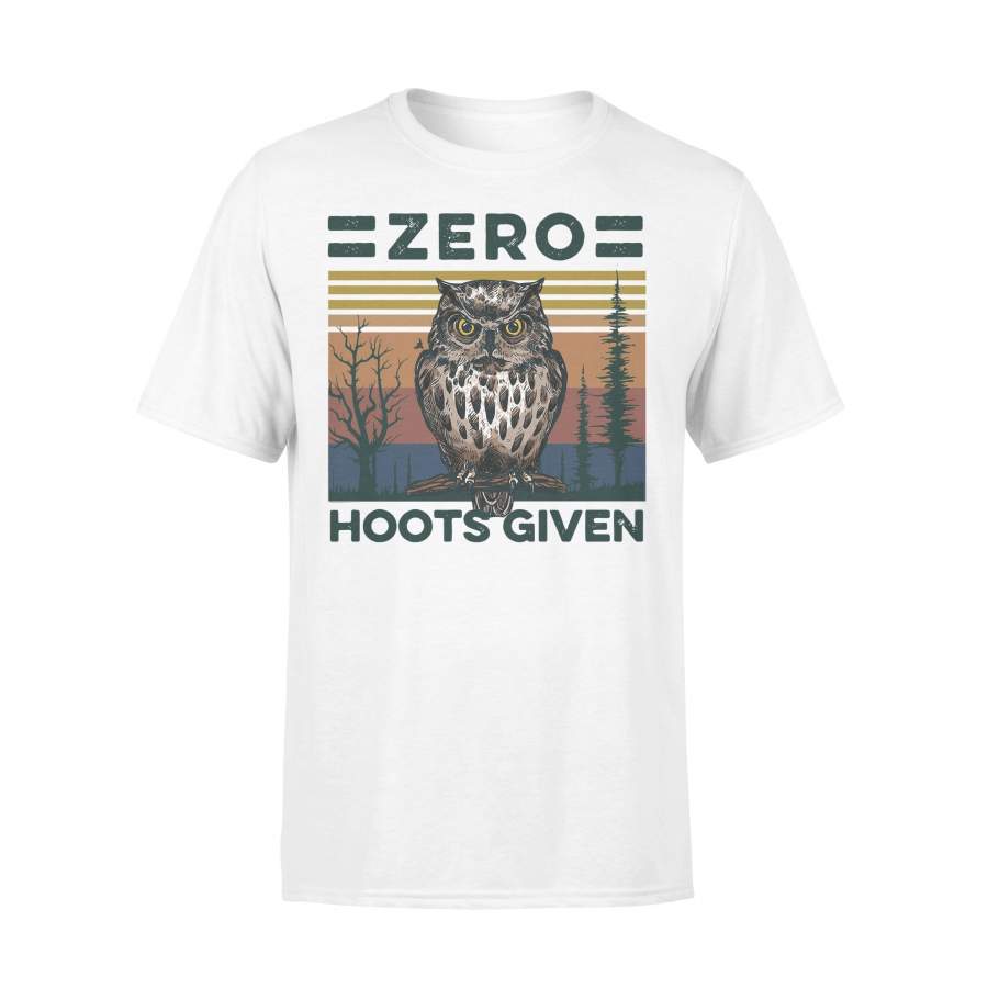 Owl Zero Hoots Given Vintage  T-shirt
