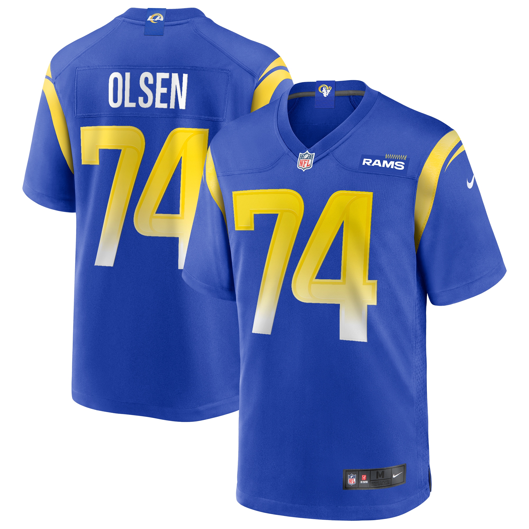 Men’s Los Angeles Rams Merlin Olsen Royal Game Retired Player Jersey