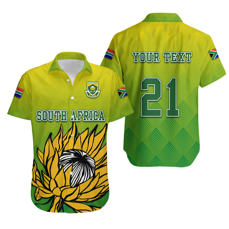 (Custom Personalised) South Africa National Cricket Team Hawaiian Shirt Proteas Sports Yellow Style Lt9