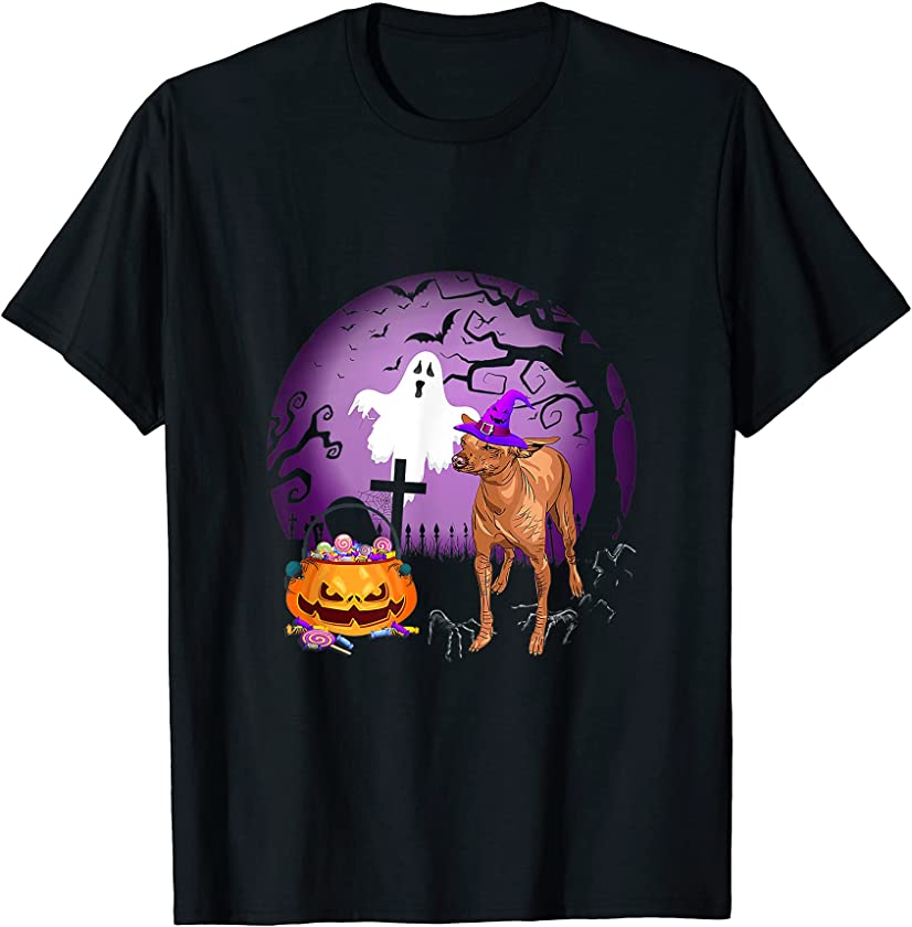 Xoloitzcuintle Dog Candy Pumpkin Halloween Lover T-Shirt