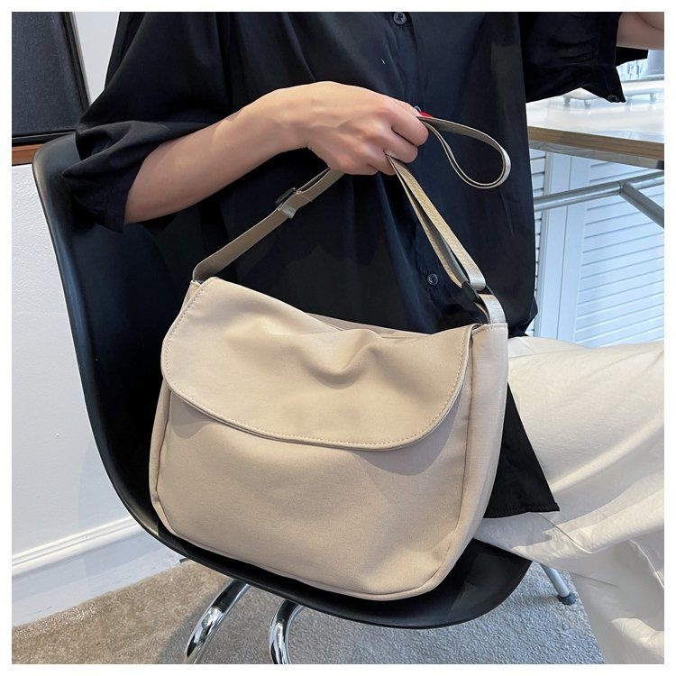 Large Capacity Women’s Messenger Bag Shoulder Bag Summer Solid Color Shopping Bags Canvas Bag Satchel Women Crossbody Bag alx