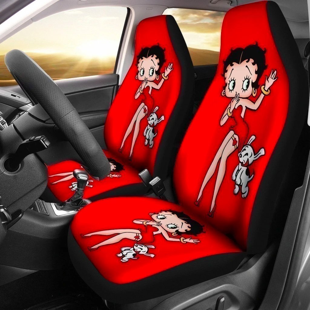 Puppy And Betty Boop For Fan Gift Sku 2007 Car Seat Covers