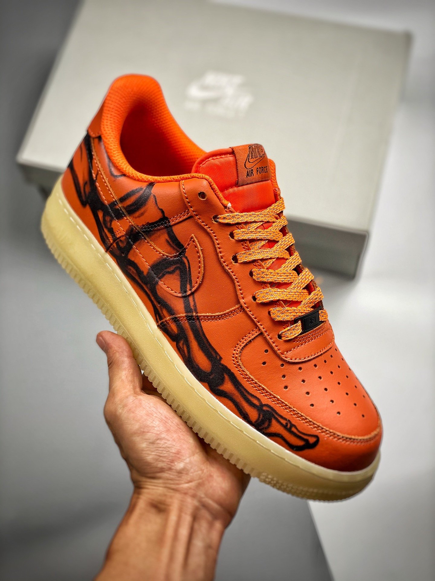 Nike Air Force 1 Skeleton Brilliant Orange CU8067-800 5339992