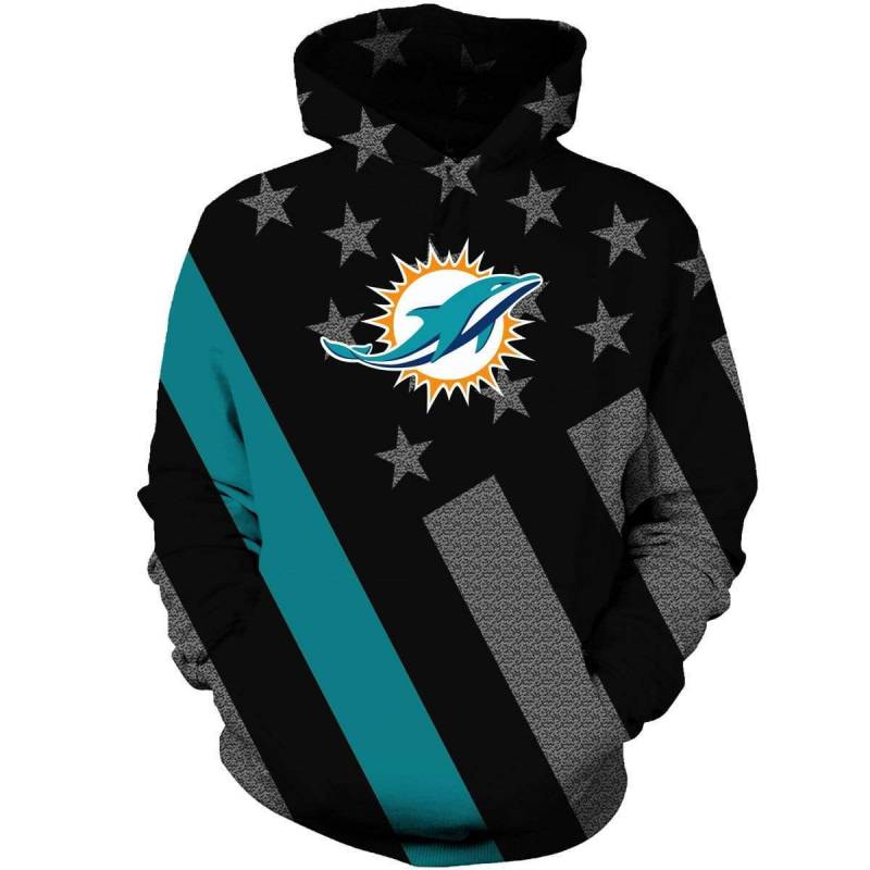 Miami Dolphins 3D Printed Hooded Sweater