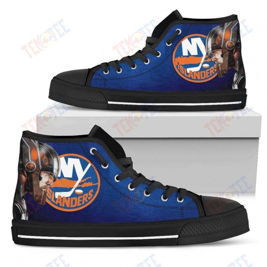 Mens Womens New York Islanders High Top Shoes Thor Head Beside Shoes TMT613