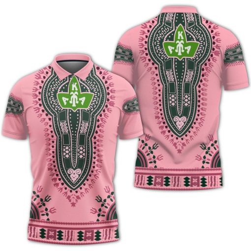 Alpha Kappa Alpha Dashiki Pattern Polo Shirt