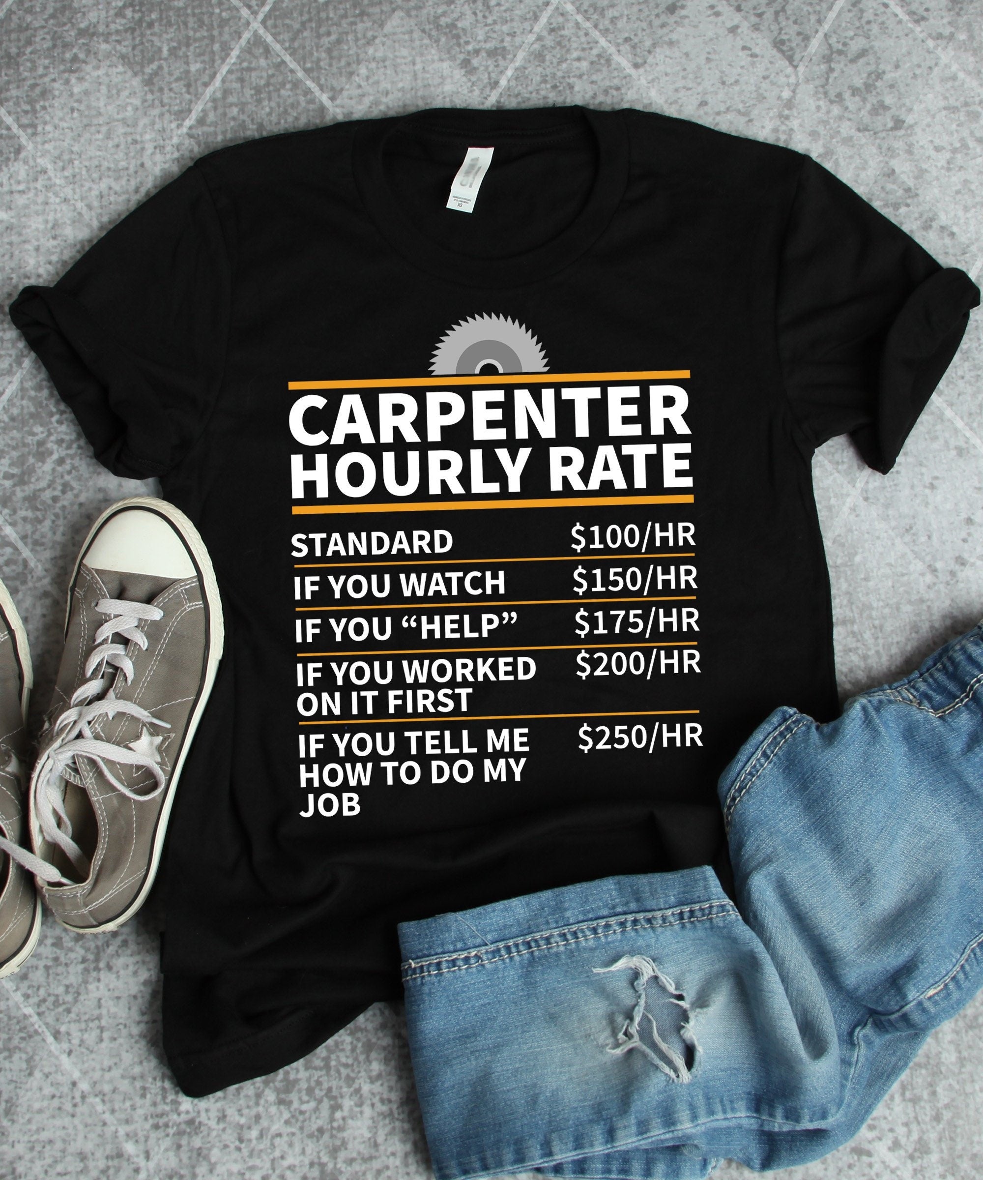 Carpenter Hourly Rate Funny Gift Standard/Premium T-Shirt Hoodie