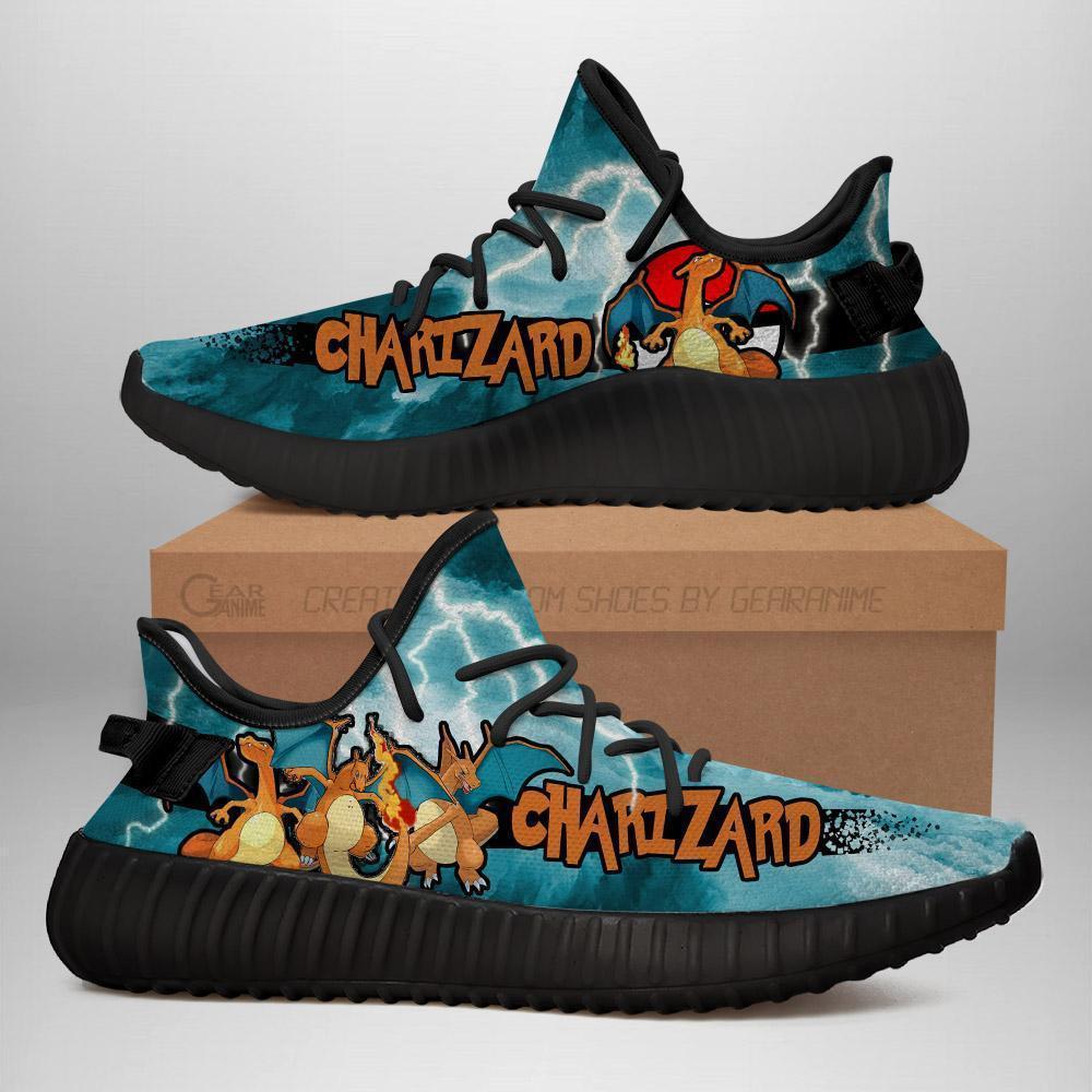 Charizard Yeezy Shoes Pokemon Anime Sneakers Fan Gift Idea TT04