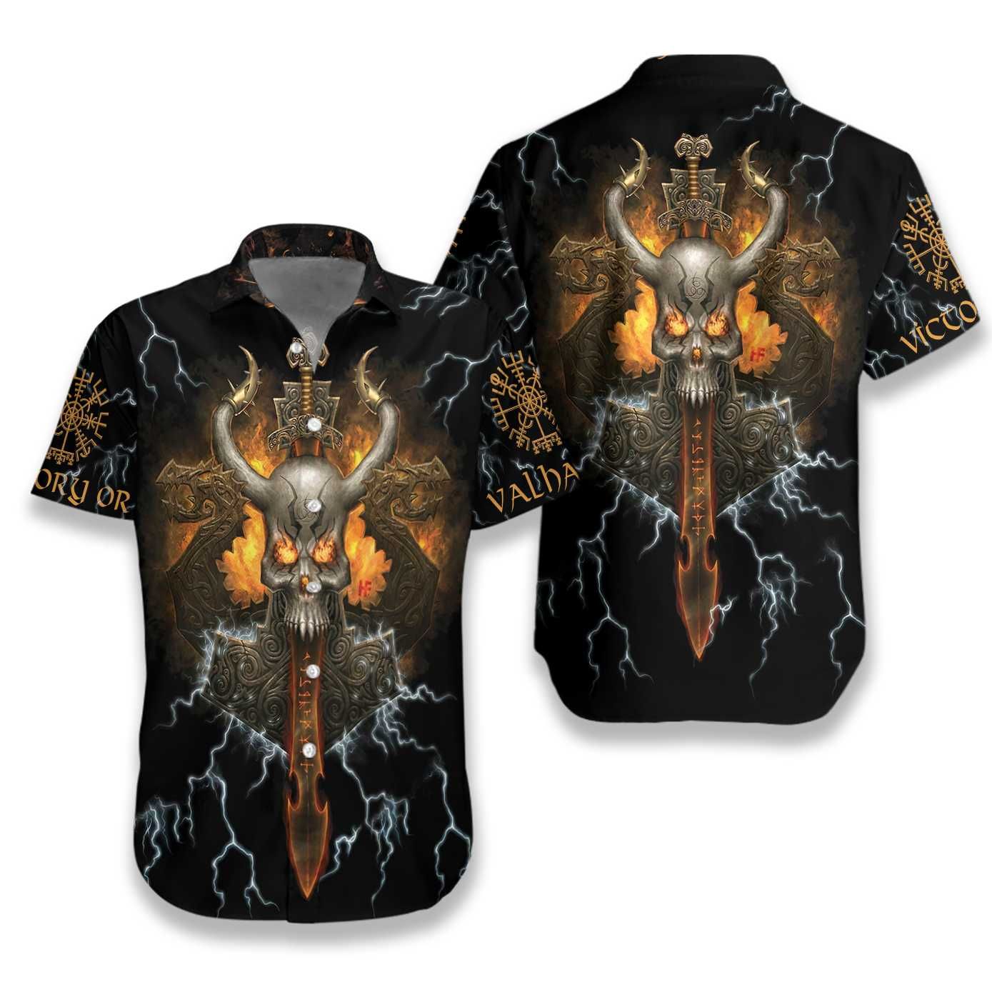 Viking Skull 0512 Hawaii Shirt Ha28865