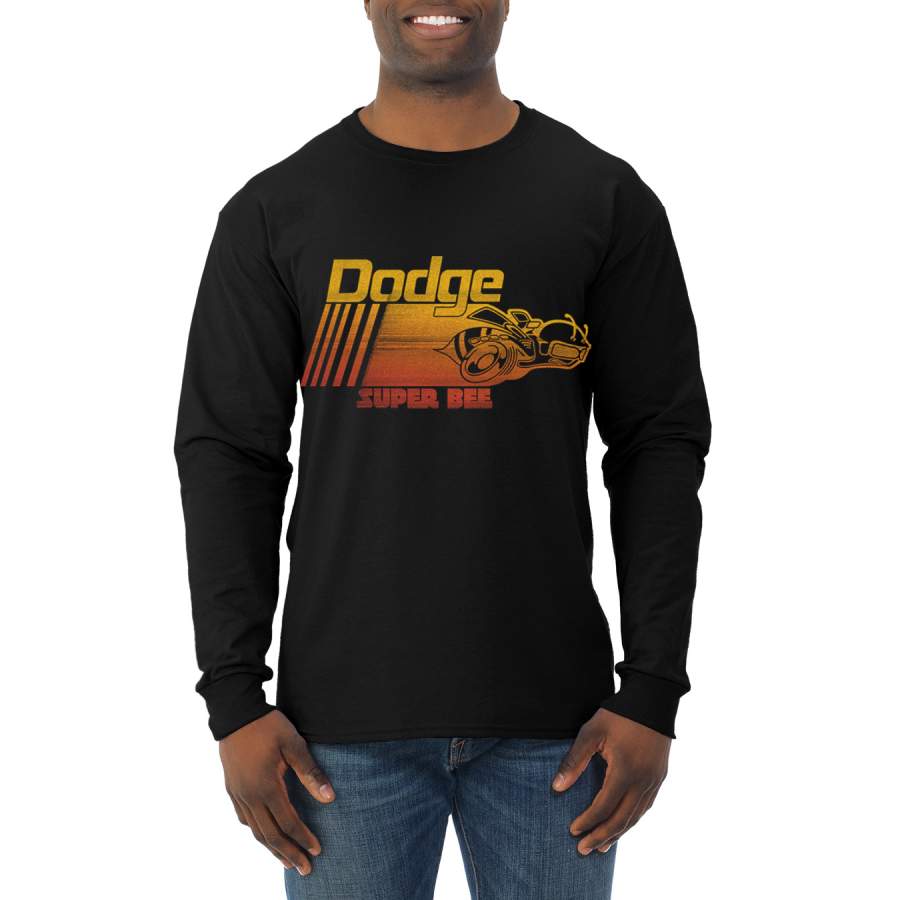 Dodge Super Bee Classic Retro Vintage Racing Logo Cars and Trucks Mens Long Sleeve Shirt