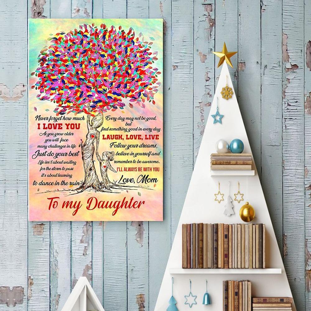 Mom To Daughter Laugh Love Live Canvas And Poster