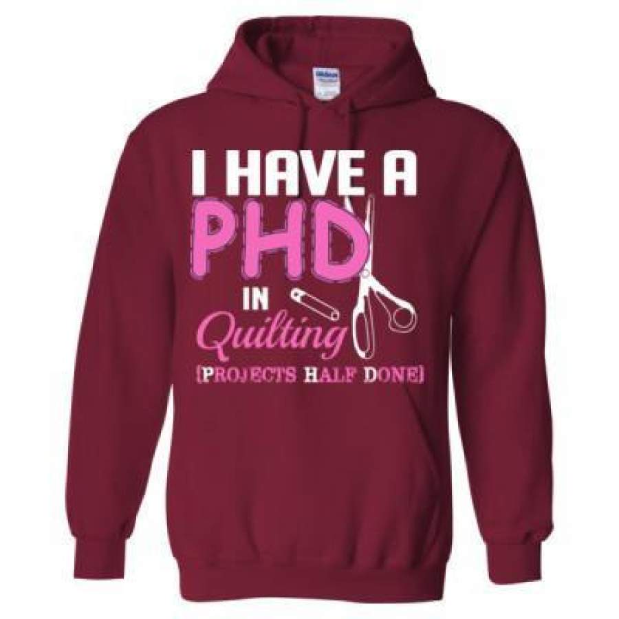 AGR I Have A Phd In Quilting Projects Half Done – Heavy Blend™ Hooded Sweatshirt