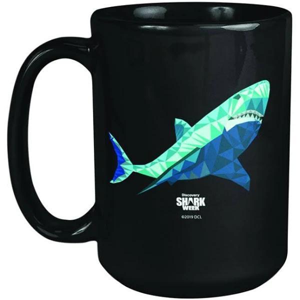 Shark Week Geo Shark Mug In Black, , Ceramic