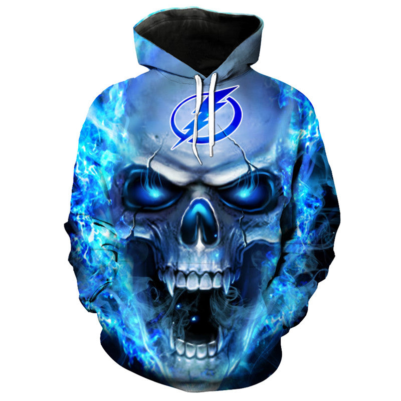 Tampa Bay Lightning Hoodies Skull Smoke