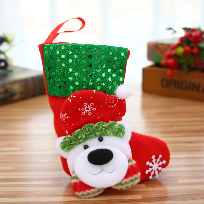 Merry Christmas Socks Christmas Tree Ornaments Xmas Gift Candy Bag New Year 2023 Christmas Decorations for Home Noel Navidad alx