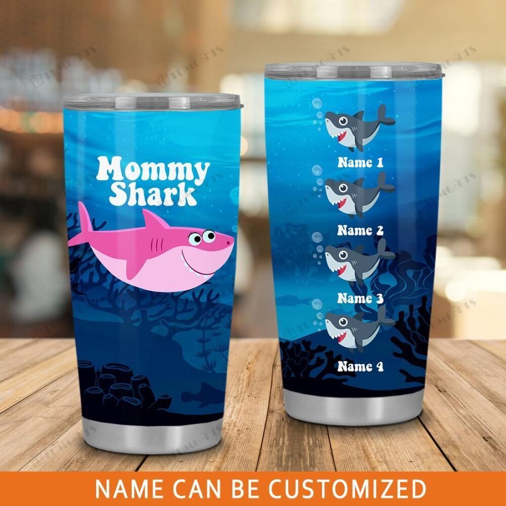 Buy Personalized Mommy Shark Custom Stainless Steel Tumbler