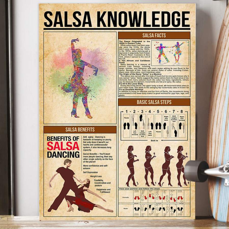 Salsa Knowledge  Custom Design Gift For Beginners Poster