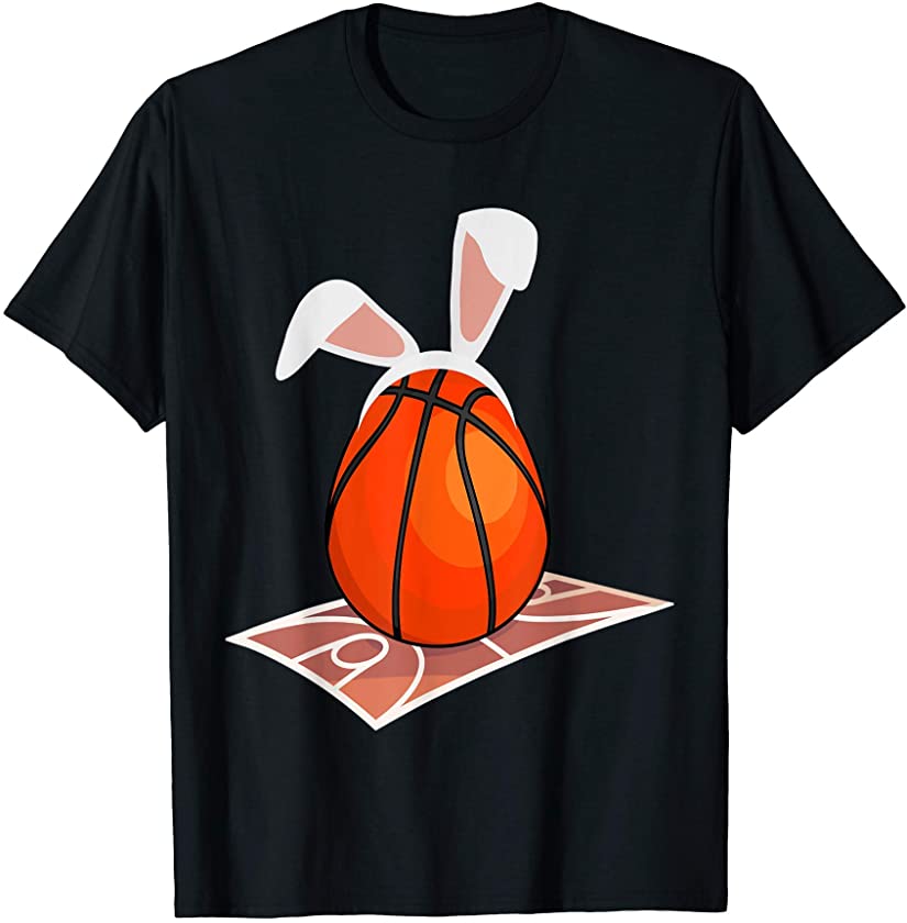 Basketball Egg Bunny Easter Day Boys Men Sports T-Shirt