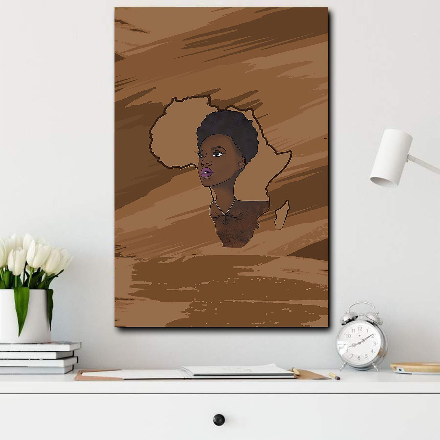 African American Cartoon Canvas Black Lives Matter Black African Home Decoration