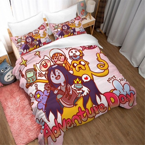 Adventure Time 7 Duvet Cover Pillowcase Home Decor 3D Bedding Set Decor 1028