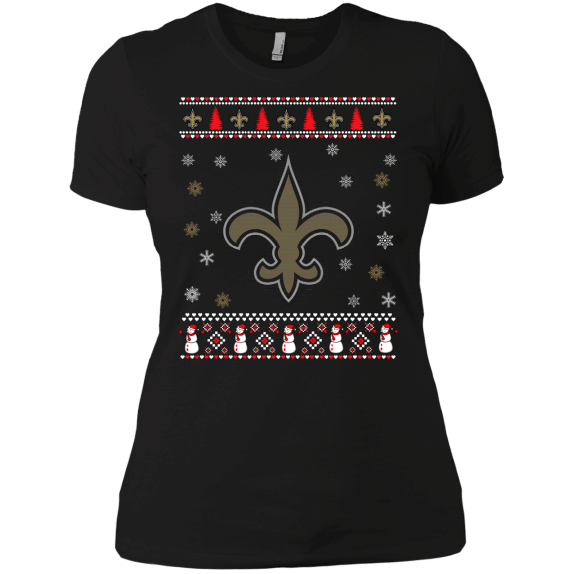 Buy New Orleans Saints Ugly Christmas Sweater Women’s T-Shirt