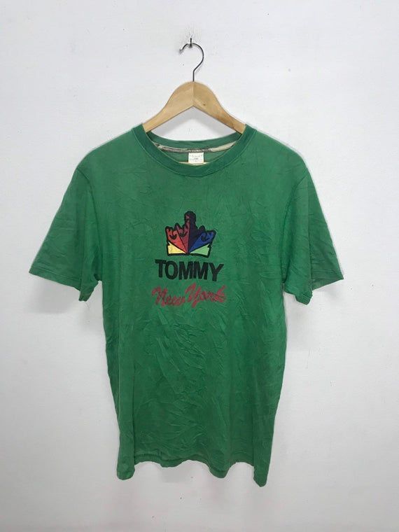 Rare Vintage Shirt Tommy New York Biglogo Nice Design Shirt